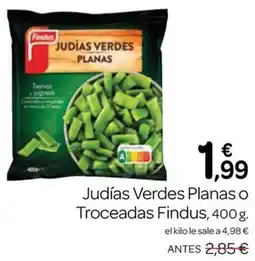 Supermercados El Jamón Findus judías verdes planas oferta