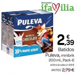 Supermercados El Jamón Puleva batidos chocolate oferta