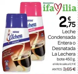 Supermercados El Jamón La Lechera leche condensada oferta