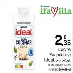 Supermercados El Jamón Ideal leche evaporada oferta