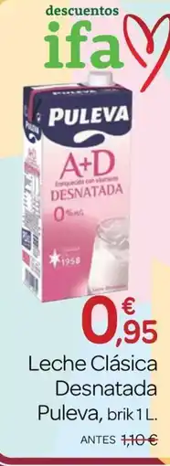 Supermercados El Jamón Puleva Leche Clásica Desnatada oferta