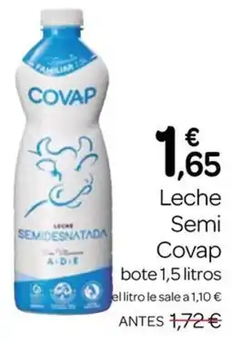 Supermercados El Jamón Covap leche semidesnatada oferta