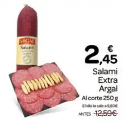 Supermercados El Jamón Argal salami extra oferta