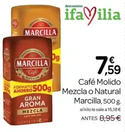 Supermercados El Jamón Marcilla café molido oferta