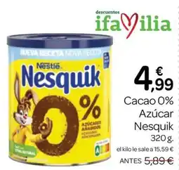 Supermercados El Jamón Nesquik Cacao 0% Azúcar oferta