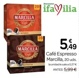 Supermercados El Jamón Marcilla café espresso oferta