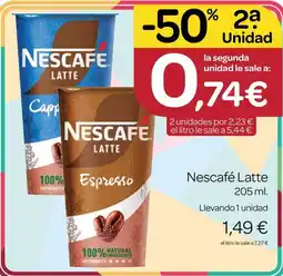 Supermercados El Jamón Nescafé Latte oferta