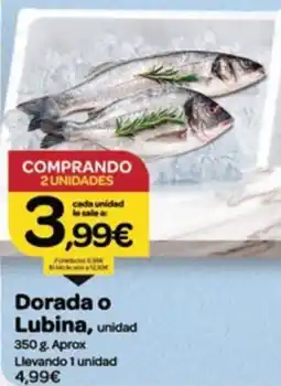 Supermercados El Jamón Dorada o Lubina oferta