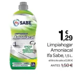 Supermercados El Jamón Ifa Sabe limpiahogar amoniacal oferta