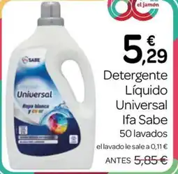 Supermercados El Jamón Sabe detergente liquido universal oferta