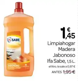 Supermercados El Jamón Ifa Sabe limpiahogar madera jabonoso oferta