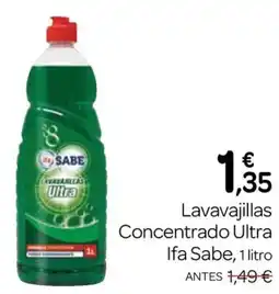 Supermercados El Jamón Ifa Sabe lavavajillas concentrado ultra oferta