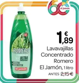 Supermercados El Jamón Romero lavavajillas concentrado oferta