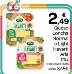 Supermercados El Jamón Arla Queso Loncha Normal o Light Havarti oferta