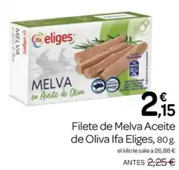 Supermercados El Jamón Ifa Eliges filete de melva aceite de oliva oferta