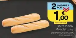 Supermercados El Jamón Mondat barra viena oferta