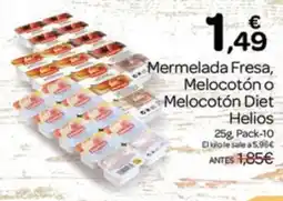 Supermercados El Jamón Helios mermelada fresa melocotón o melocotón diet oferta