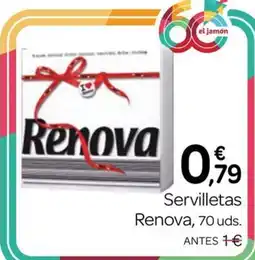 Supermercados El Jamón Renova servilletas oferta