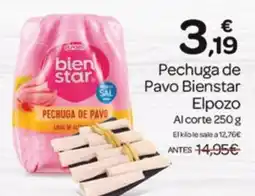 Supermercados El Jamón Elpozo pechuga de pavo oferta
