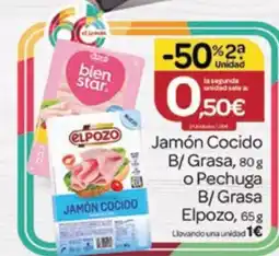 Supermercados El Jamón Elpozo jamón cocido oferta