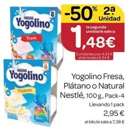 Supermercados El Jamón Yogolino Fresa, Plátano o Natural oferta