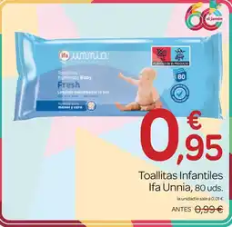 Supermercados El Jamón Ifa Unnia toallitas infantiles oferta