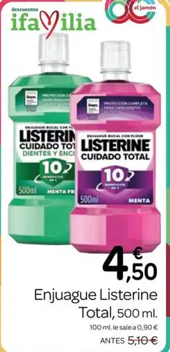 Supermercados El Jamón Listerine enjuague bucal oferta