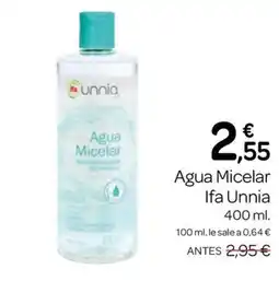 Supermercados El Jamón Ifa Unnia Agua Micelar oferta