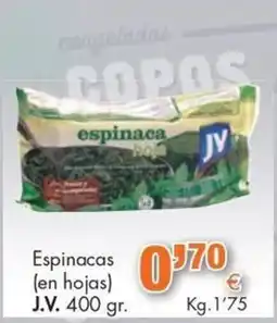 Congelados Copos J.V. espinacas oferta