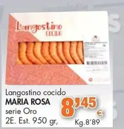 Congelados Copos Maria rosa langostino cocido oferta