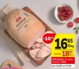 Consum Tello - pechuga de pollo oferta