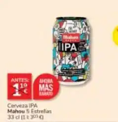 Consum Mahou - cerveza ipa 5 estrellas oferta
