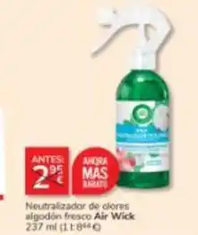 Consum Air wick - neutralizador de clores algodon fresco oferta