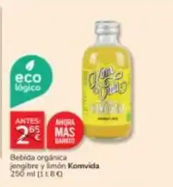 Consum Komvida - bebida organica jangibre y limón oferta