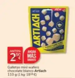 Consum Artiach - galletas mini wafers chocolate blanco oferta
