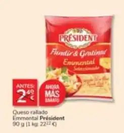 Consum Président - queso rallado emmental oferta
