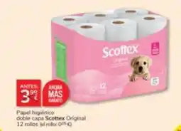 Consum Scottex - papel higiénico doble capa original oferta