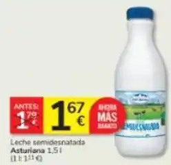 Consum La asturiana - leche semidesnatada oferta