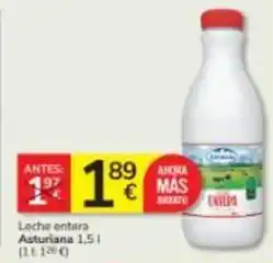 Consum La asturiana - leche entera oferta