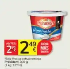 Consum Président - nata fresca extracremosa oferta