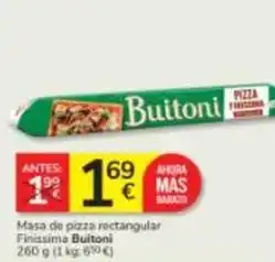 Consum Buitoni - masa de pizza rectangular finissima oferta