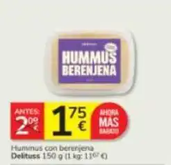 Consum Mas - hummus con berenjena oferta