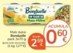 Consum Bonduelle - maíz dulce oferta