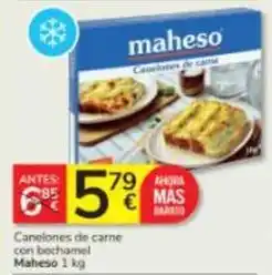 Consum Maheso - canciones de carne con bechamel oferta