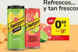Consum Schweppes - refrescos y tan frescos oferta