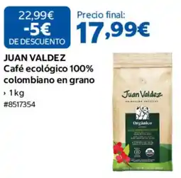 Costco Juan Valdez café ecológico 100% colombiano en grano oferta