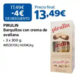 Costco pirulin barquillos con crema de avellana oferta