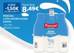 Costco Pascual leche semidesnatada botella oferta