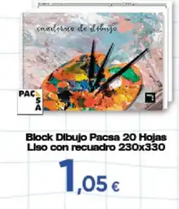 Hiper FROIZ Pacsa block dibujo 20 hojas Liso con recuandro oferta