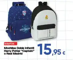 Hiper FROIZ safta Mochilas Doble Infantil Harry Potter "Captain" o Real Madrid oferta